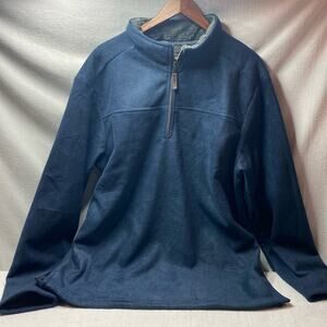 London Fog 1/4 zip blue pullover size 2x
